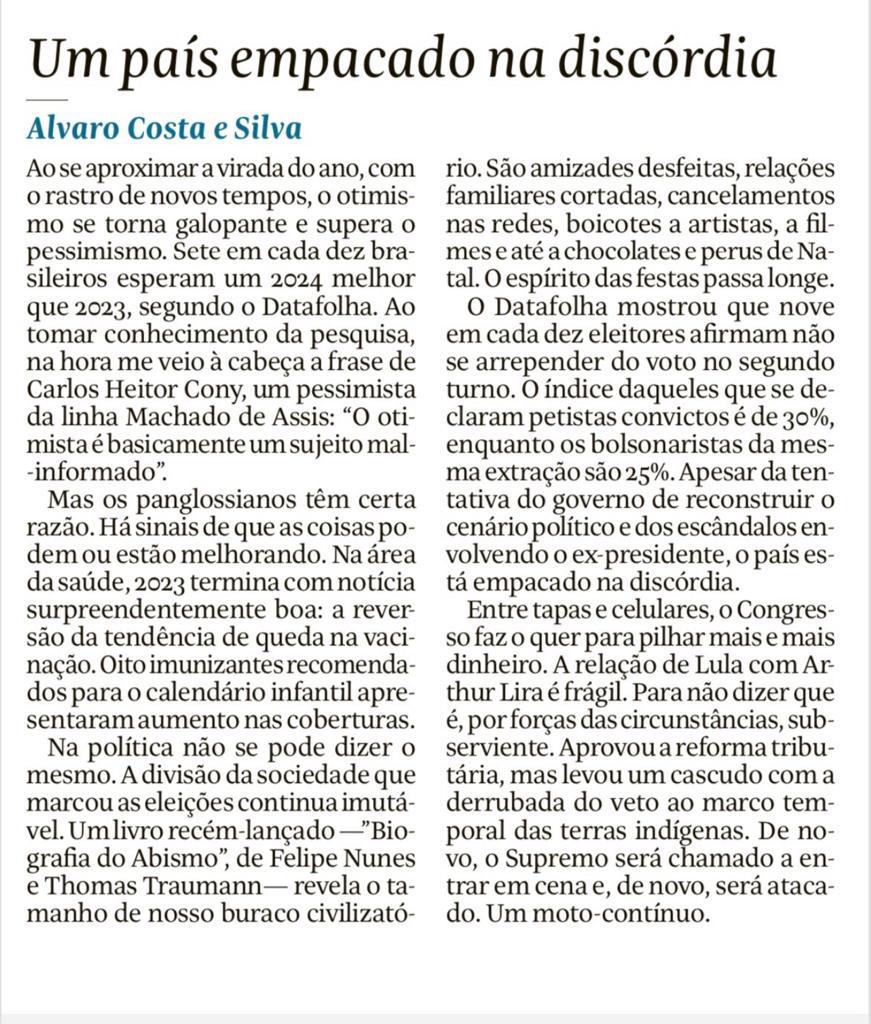 Clipping Biografia do Abismo